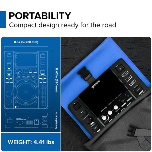 Gemini Sound MDJ-500 - Professional DJ Media Player, Compact Design with Full-Featured Performance, Compatible with Virtual DJ, Perfect for Beginners - Image 3