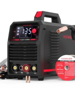 YESWELDER 135Amp MIG Welder,110V Flux Core Welder Flux MIG/Lift TIG/Stick 3-in-1 Large LED Digital Display Welding Machine IGBT Inverter Welder FLUX-135PRO