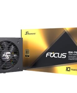 Seasonic FOCUS GX-750 - 750W - 80+ Gold - Full-Modular - ATX Form Factor - Low Noise - Premium Japanese Capacitor - 10 Year Warranty - Nvidia RTX 30/40 Super & AMD GPU Compatible (Ref. SSR-750FX)