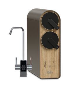 Brio G20-U Reverse Osmosis Water Filtration System, Smart Display Faucet, 700 GPD, 2:1 Pure to Waste, TDS Reduction, Composite & RO Filters, Brown