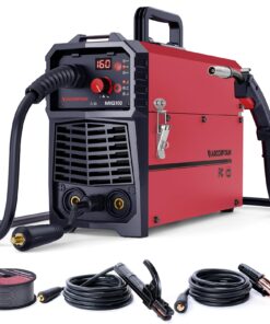 ARCCAPTAIN 160A MIG Welder 110V 220V 4 in 1 Welding Machine Gas MIG, Gasless MIG Flux Core Welder, Lift TIG, MMA Stick Welder, Welder Machine with Synergy for Beginner IGBT Inverter Portable Welder