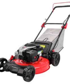 PowerSmart Gas Lawn Mower 21-Inch with 140cc Briggs and Stratton E550 Engine, High Wheels, 3-in-1 with Bagging