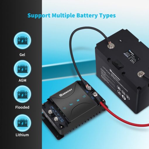 Renogy 12V 30A DC to DC Charger with MPPT, On-Board Battery Charger for Gel, AGM, Flooded and Lithium Batteries, Using Multi-Stage Charging, Charger for Solar Panel and Alternator, in RV, Car, Marine - Image 4