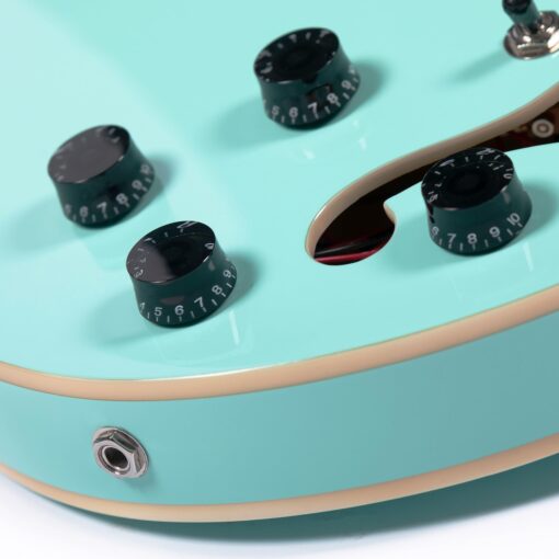 Redid Semi-Hollow Body Electric Guitar RD-100 Jazz Guitar with F-Hole,Maple neck,humbucker Pickups(Green) - Image 4