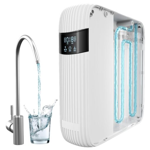 CripsTaste Tankless Reverse Osmosis System 800GPD High Flow Rate NSF 58&42 Certified & SGS Tested Under Sink Water Filtration System 2.5:1 Pure to Drain RO Water Filter System Under Sink (Alkaline)