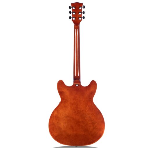 Redid Semi-Hollow Body Electric Guitar RD-100 Jazz Guitar with F-Hole,Maple neck,humbucker Pickups(Brown) - Image 9