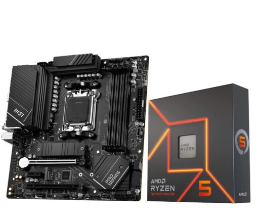 INLAND CPU AMD Ryzen 5 7600X CPU Processor with MSI PRO B650M-A WiFi ProSeries Motherboard (AM5, mATX, DDR5, M.2, USB 3.2 Gen 2, Wi-Fi 6E), Sold by Micro Center