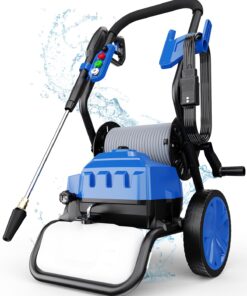 Electric Pressure Washer - 4800 PSI 3.2 GPM Power Washer with Turbo Nozzle and 4 Nozzle Tips, 2000W High Efficiency Power Washers Electric Powered with 2000 ML Foam Cannon for Car, Decks and Patio