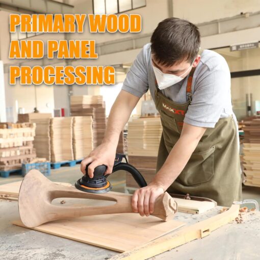 MAXXT Electric 5mm Random Orbital Sander Brushless 350W 3A Multi-function Variable Speed Electric Corded Orbital Sanders Machine with 10 Sanding Paper for Woodworking (R7303-5.0mmOrbit) - Image 7