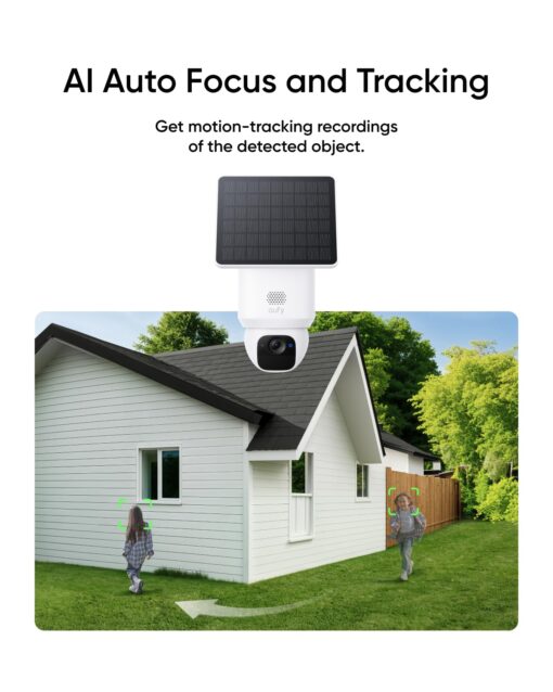 eufy Security SoloCam E30, 2 Pack, Security Cameras Wireless Outdoor, Solar Camera Outdoor Wireless, 360° Pan, AI Tracking, 2K Clarity, HomeBase S380 Compatible, No Monthly Fee - Image 6