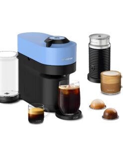 Nespresso Vertuo Pop+ Coffee and Espresso Machine by De'Longhi with Aeroccino Milk Frother, Pacific Blue
