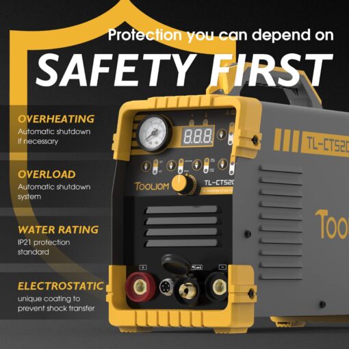 TOOLIOM 3 in 1 Cut/TIG/Stick Welder 50A Air Plasma Cutter 200A TIG and 200A Stick Welder Portable Welding Machine Dual Voltage 110&220V - Image 2