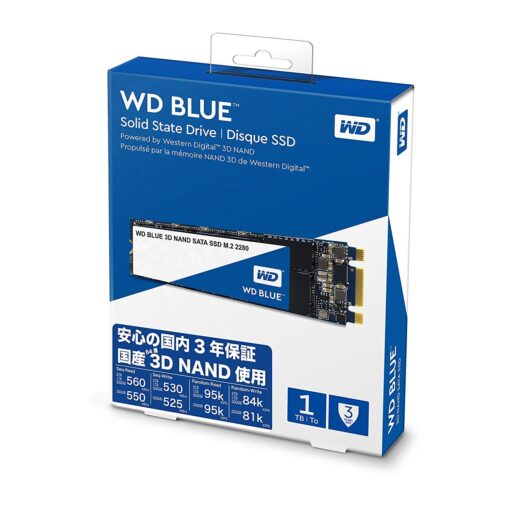 Western Digital 1TB WD Blue 3D NAND Internal PC SSD - SATA III 6 Gb/s, M.2 2280, Up to 560 MB/s - WDS100T2B0B - Image 2