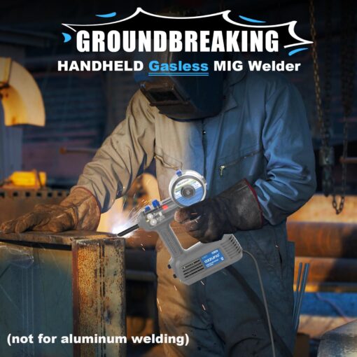 AZZUNO 100Amp Handheld MIG Welder Machine, Gasless MIG Welder Machine, Portable Flux MIG Welding Machine 100V - Image 7