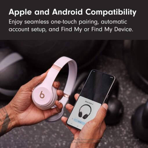 Beats Solo 4 Wireless Headphones with 20W Power Adapter - Cloud Pink - Image 3