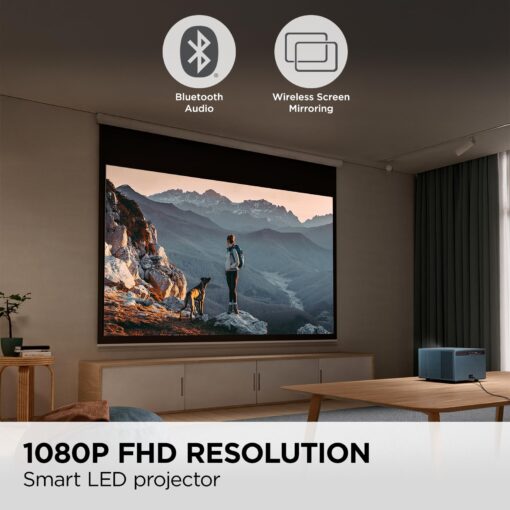 ViewSonic LX60HD 1080p LED Portable Projector with Built-in Google TV, H/V Keystone, Auto Focus, Bluetooth, and Wi-Fi for Smart Home Theater - Image 8