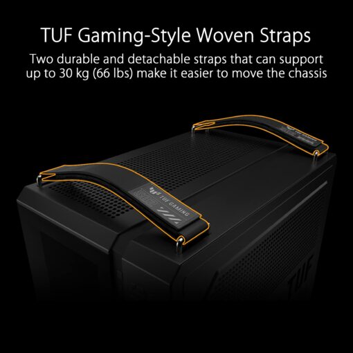 ASUS TUF Gaming GT502 ATX Mid-Tower Computer Case with Front Panel RGB Button, USB 3.2 Type-C and 2X USB 3.0 Ports - Image 3