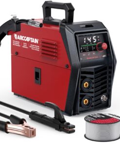 ARCCAPTAIN iControl MIG145 Pro 145A Flux Core MIG Welder 110V Welding Machine Gasless MIG Welder Flux MIG/MMA Stick/Lift TIG, 3 in 1 Welder Machine with Synergy, Portable Welder, APP Control