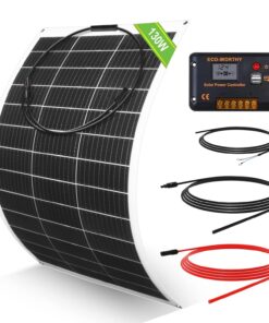ECO-WORTHY 130Watt 12Volt Flexible Solar Panel Kit for Off Grid Home RV, Boat and Uneven Surfaces:1pcs 130W Mono Solar Panel + 30A 12V Charger Controller + Solar Cable + Tray Cable + Y Branch