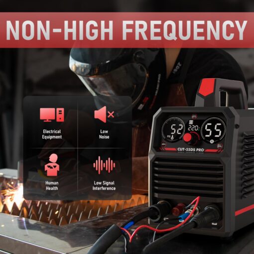 YESWELDER 55 Amp Plasma Cutter Non-High Frequency, Large LED Digital Display Non-Touch Pilot Arc, Digital DC Inverter 110/220V Dual Voltage Plasma Cutting Machine CUT-55DS PRO NEW - Image 8