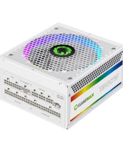 GAMEMAX 1300W Power Supply, ATX 3.0 & PCIE 5.0 Ready, 80+ Platinum Certified, Addressable RGB with 5V Motherboard Sync, 100% Japanese Capacitors, Fully Modular, RGB-1300-White