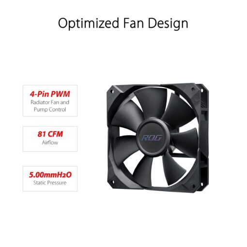 ASUS ROG Strix LC II 360 All-in-one AIO Liquid CPU Cooler 360mm Radiator, Intel LGA1700, 115x/2066 and AMD AM4/TR4 Support,Triple 120mm 4-pin PWM Fans - Image 9