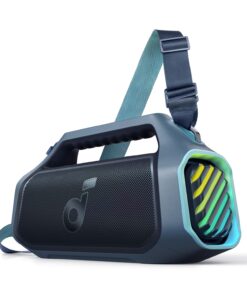 soundcore Boom 2 Plus By Anker, Outdoor Speaker, 140W, 2+2 Channel, BassUp 2.0, 20H Playtime, Fast Charge, IPX7 Waterproof, RGB Lights, Power Bank, Bluetooth 5.3, Portable for Outdoors, Camping, Beach