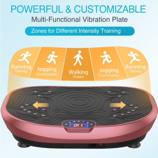 AXV Vibration Plate Exercise Machine Whole Body Workout Music Vibrate Fitness Platform Lymphatic Drainage Machine for Weight Loss Shaping Toning Wellness Home Gyms Workout - Image 6