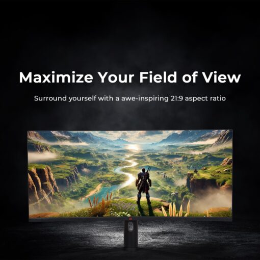 Deco Gear 34" 3440x1440 21:9 Ultrawide Curved Monitor, 180Hz, HDR10, 4000:1 Contrast Ratio, 99% sRGB, 16.7 Million Colors, Adaptive Sync, Blue Light Reduction - Image 8