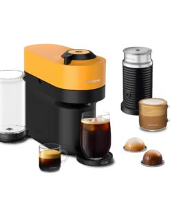 Nespresso Vertuo Pop+ by De'Longhi with Aeroccino, 1500 watts, Mango Yellow