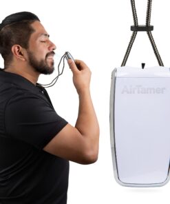 AirTamer A320W Rechargeable Personal Air Purifier, Proven Performance, Virus and Pollutant Tested*, White with Leather Travel Case