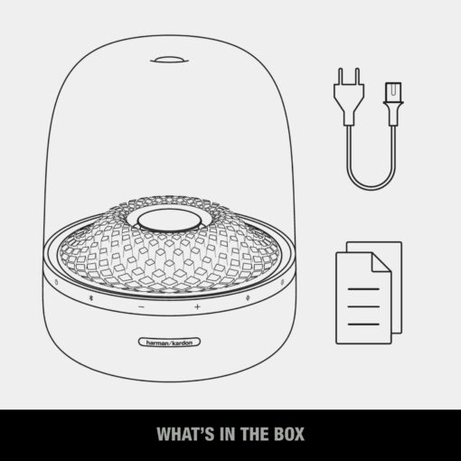 Harman Kardon Aura Studio 4 - Bluetooth Home Speaker - Superior Sound Performance - 5 Diamond-Effect Lighting Themes - Made with Recycled Materials - Image 3