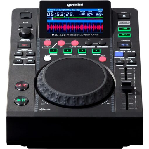 Gemini Sound MDJ-500 - Professional DJ Media Player, Compact Design with Full-Featured Performance, Compatible with Virtual DJ, Perfect for Beginners