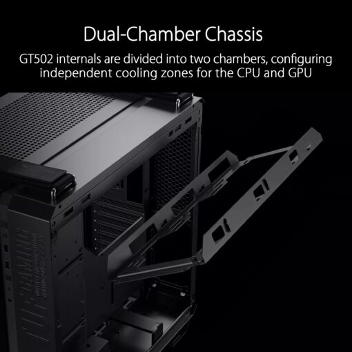 ASUS TUF Gaming GT502 ATX Mid-Tower Computer Case with Front Panel RGB Button, USB 3.2 Type-C and 2X USB 3.0 Ports - Image 7