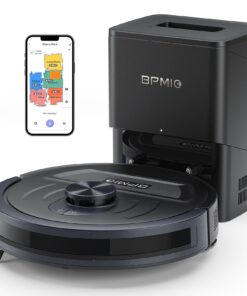 Robot Vacuum and Mop with Self-Empty Dock, 60-Day Capacity, 5500Pa Suction, LiDAR Mapping, 120-Min Runtime, Custom Schedule, Alexa & WiFi/App Compatible, Ideal for Pet Hair, Carpets, and Hard Floors