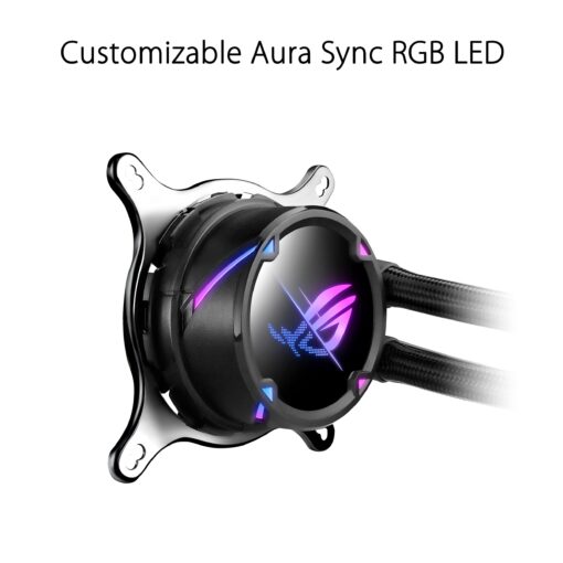 ASUS ROG Strix LC II 360 All-in-one AIO Liquid CPU Cooler 360mm Radiator, Intel LGA1700, 115x/2066 and AMD AM4/TR4 Support,Triple 120mm 4-pin PWM Fans - Image 7