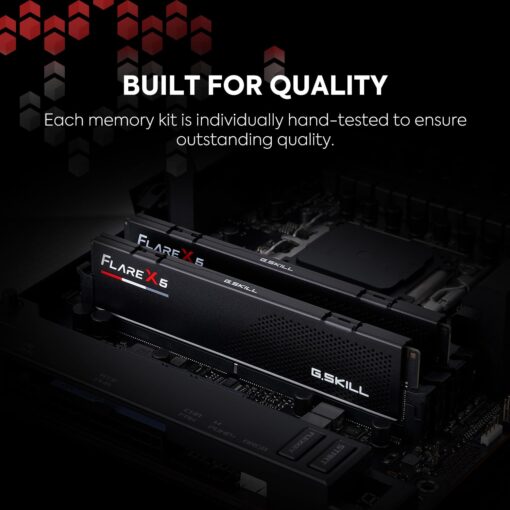 G.SKILL Flare X5 Series (AMD Expo & Intel XMP 3.0) DDR5 RAM 64GB (2x32GB) 6000MT/s CL36-36-36-96 1.35V Desktop Computer Memory U-DIMM - Matte Black (F5-6000J3636F32GX2-FX5) - Image 2