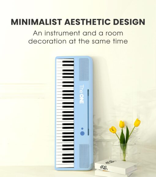 The ONE Smart Keyboard COLOR 61 Keys Piano Keyboard, Music Keyboard with 256 Timbres, 64 Polyphony, 2 Speakers, Built-in LED Lights and Free Apps (Blue) - Image 8