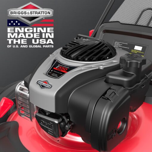 PowerSmart Gas Lawn Mower 21-Inch with 140cc Briggs and Stratton E550 Engine, High Wheels, 3-in-1 with Bagging - Image 8