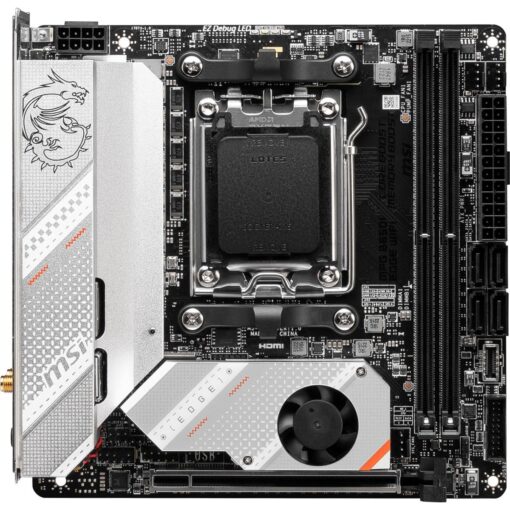 MSI MPG B650I Edge WiFi Gaming Motherboard (AMD Ryzen 9000/8000/7000 Series Processors, AM5, DDR5, PCIe 4.0, M.2, SATA 6Gb/s, USB 3.2 Gen 2, HDMI, Wi-Fi 6E, Bluetooth 5.3, 2.5Gbps LAN, Mini-ITX) - Image 8