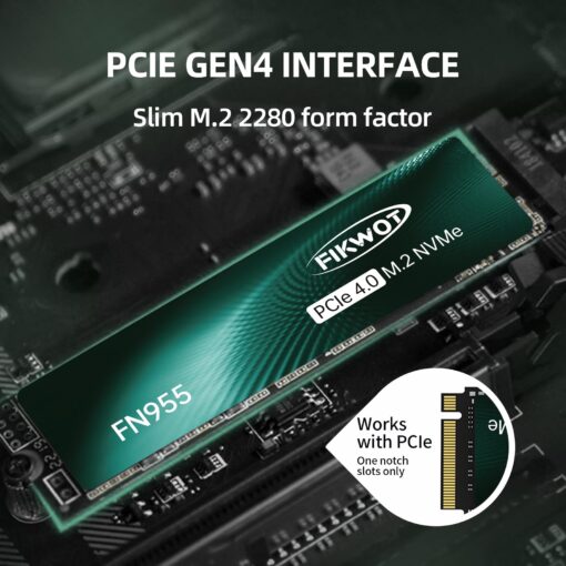 Fikwot FN955 4TB NVMe SSD M.2 2280 PCIe Gen4x4, Up to 7300MB/s, 3D NAND TLC Flash Internal Solid State Drive, Configure SLC Cache, Storage and Memory Expansion for PS5 Laptop Desktop - Image 7