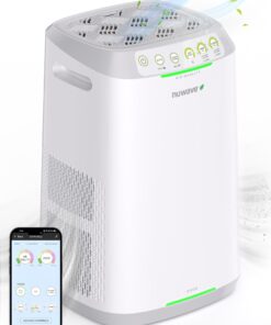 Nuwave Air Purifiers for Home Large Room, Washable and Reusable Bio Guard Filter, Air Purifier for Smoke, Dust, Pollen, Removes up to 100% Particles 3x Smaller Than HEPA, Sleep Mode