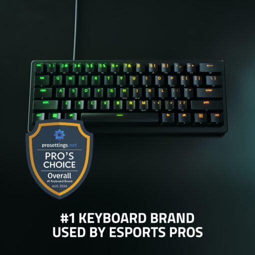 Razer Huntsman V3 Pro Mini 60% Esports Gaming Keyboard: Analog Optical Switches - Razer Snap Tap - Rapid Trigger - Adjustable Actuation - Dual-Purpose Mod Keys - Doubleshot PBT Keycaps - Black - Image 14