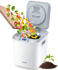Electric Composter for Kitchen: Smart Compost Bin Outdoor/Indoor, Odorless/Auto-Cleaning/Intelligent LED Display, 2.5L Auto Garbage Disposal Home Countertop Composting Bin, Turn Waste into Fertilizer
