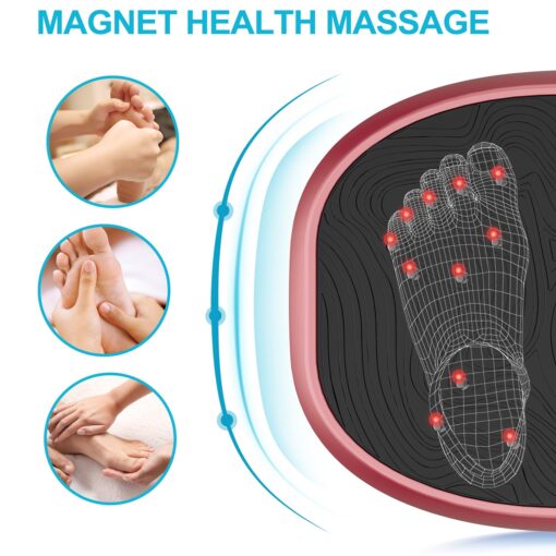 AXV Vibration Plate Exercise Machine Whole Body Workout Music Vibrate Fitness Platform Lymphatic Drainage Machine for Weight Loss Shaping Toning Wellness Home Gyms Workout - Image 5
