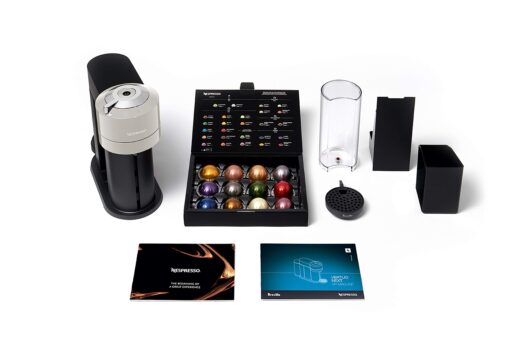 Nespresso Vertuo Next Coffee and Espresso Maker by Breville, with Aeroccino Milk Frother, Light Grey - Image 2