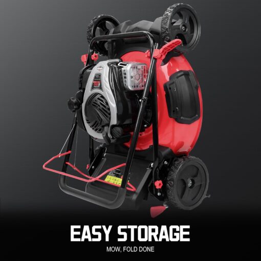 PowerSmart Gas Lawn Mower 21-Inch with 140cc Briggs and Stratton E550 Engine, High Wheels, 3-in-1 with Bagging - Image 3