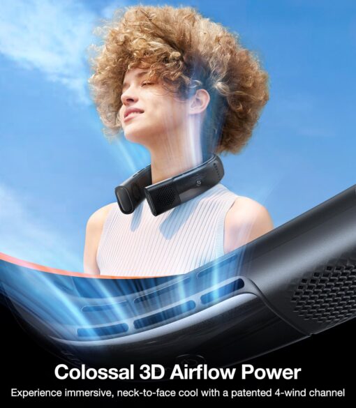 TORRAS COOLiFY 2S【Extended Battery Version】 Neck Air Conditioner 【28 Hrs Cooling】, Portable Personal Cooler Neck Fan, App Control Rechargeable Neck Fans that blow cold air for travel - Image 3