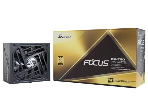 Seasonic Focus V3 GX-750-750W - 80+ Gold - ATX 3.0 & PCIe 5.0 Ready - Full-Modular - Low Noise - 10 Year Warranty - Nvidia RTX 30/40 Super & AMD GPU Compatible (Ref. SSR-750FX3)