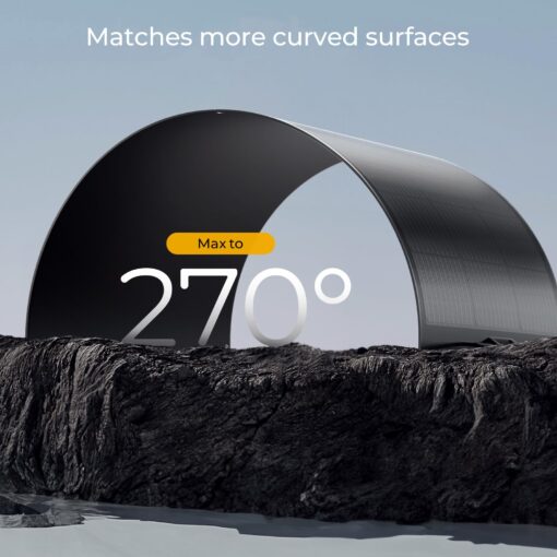 BougeRV Arch 200 Watts Fiberglass Flexible Solar Panel, Portable Bendable 12 Volts 10BB Mono Cell for RV Camping Home Boat Marine Curve Surface Black - Image 9